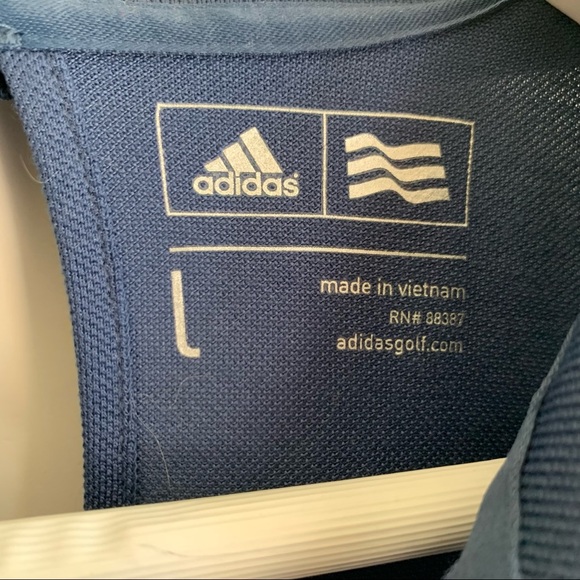 NWT ADIDAS Golf Navy Top Adjustable Hem Keyhole Back - Picture 4 of 10